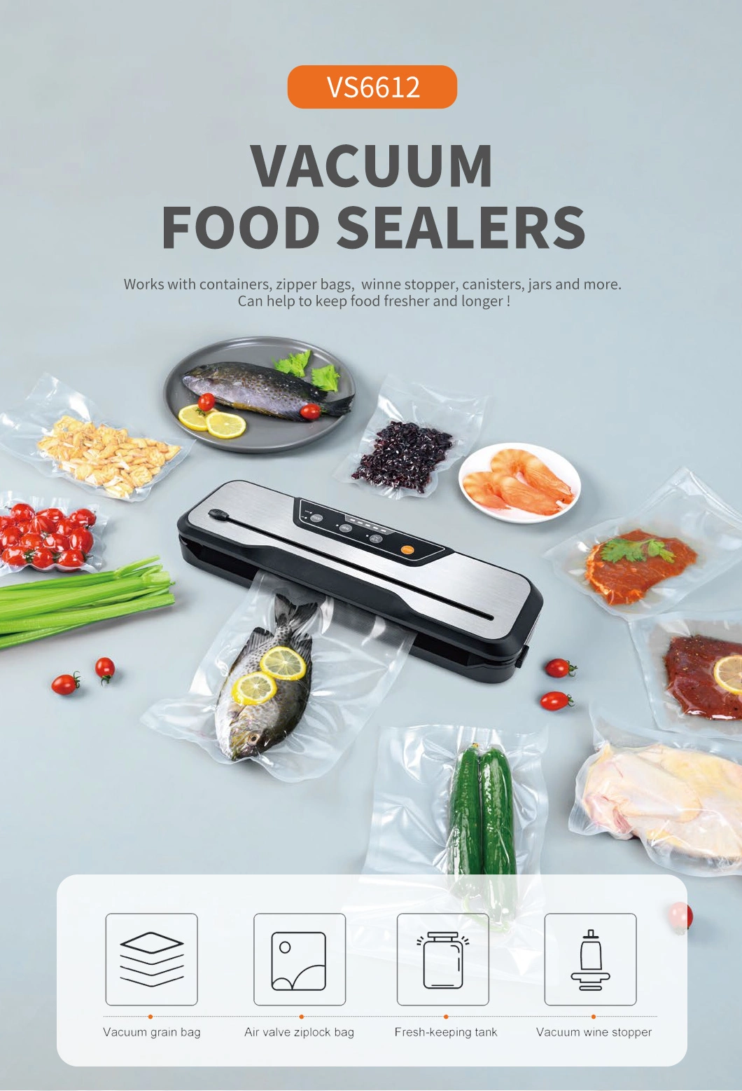 Fresh World Vacuum Sealer Deluxe Cooker Machine Emballage Sous Vide Coccion Vacio