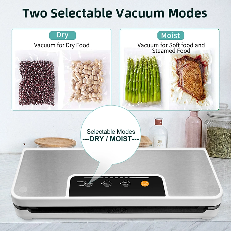 Vacuum Sealer for Food Storage and Sous Vide Dry and Moist Food Modes Compact Design 15 Inch with 10PCS Vacuum Sealer Bags