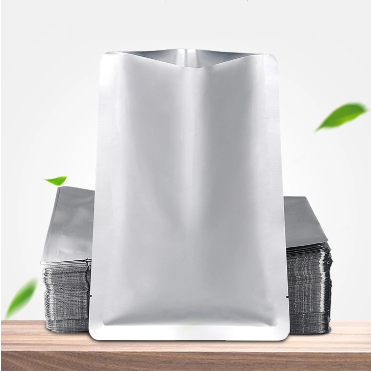 Custom Resealable Heat Seal Aluminum Foil 3 Sides Sealing Food Vacuum Sealing Bag with Tear