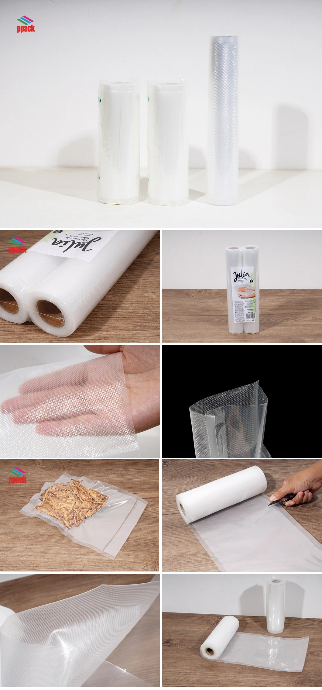 Sample Free! Plastic Food Packaging Embossed Vacuum Bag Sealer Roll Made in China Manufacture