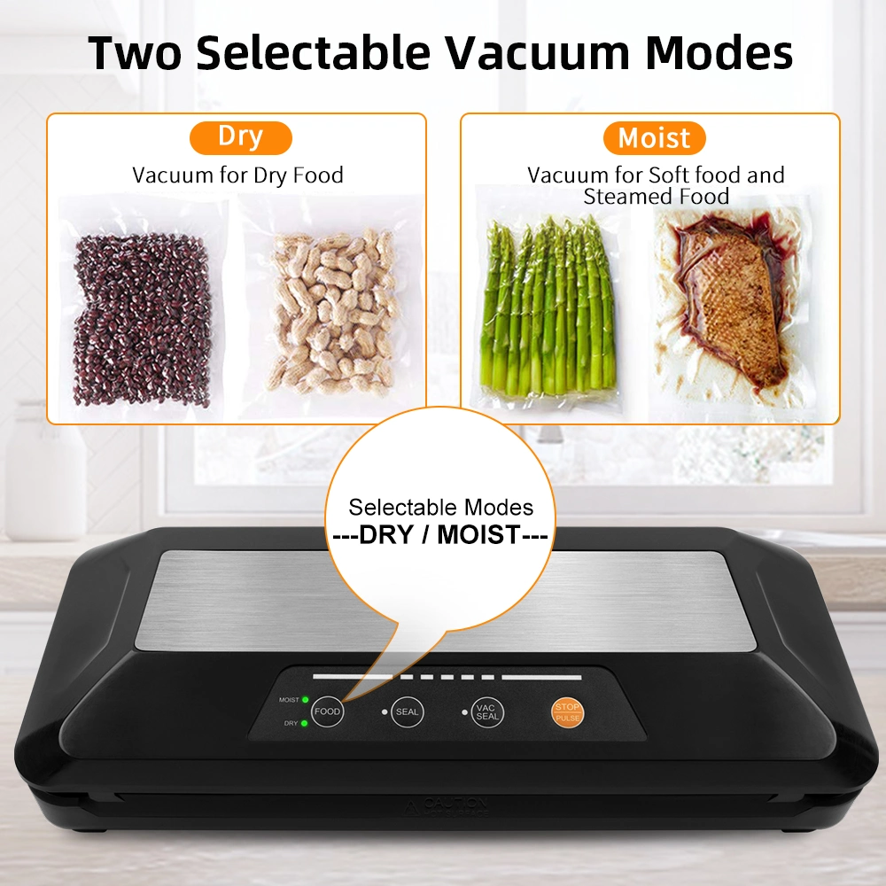 Vacuum Sealer Wet and Dry Food Mode Entry Kit for Changing The Kitchen Environment with Film Wrapping for External Vacuum Extraction