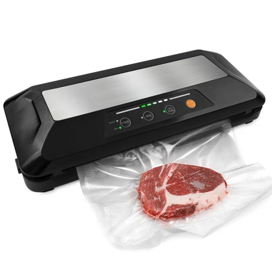 Scellant sous vide entièrement fonctionnel Réglages des aliments secs et humides avec kit d'entrée de couteau intégré pour un contrôle progressif et une protection contre la surchauffe