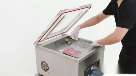 Machine à emballer sous vide de fruits de mer de sac en plastique